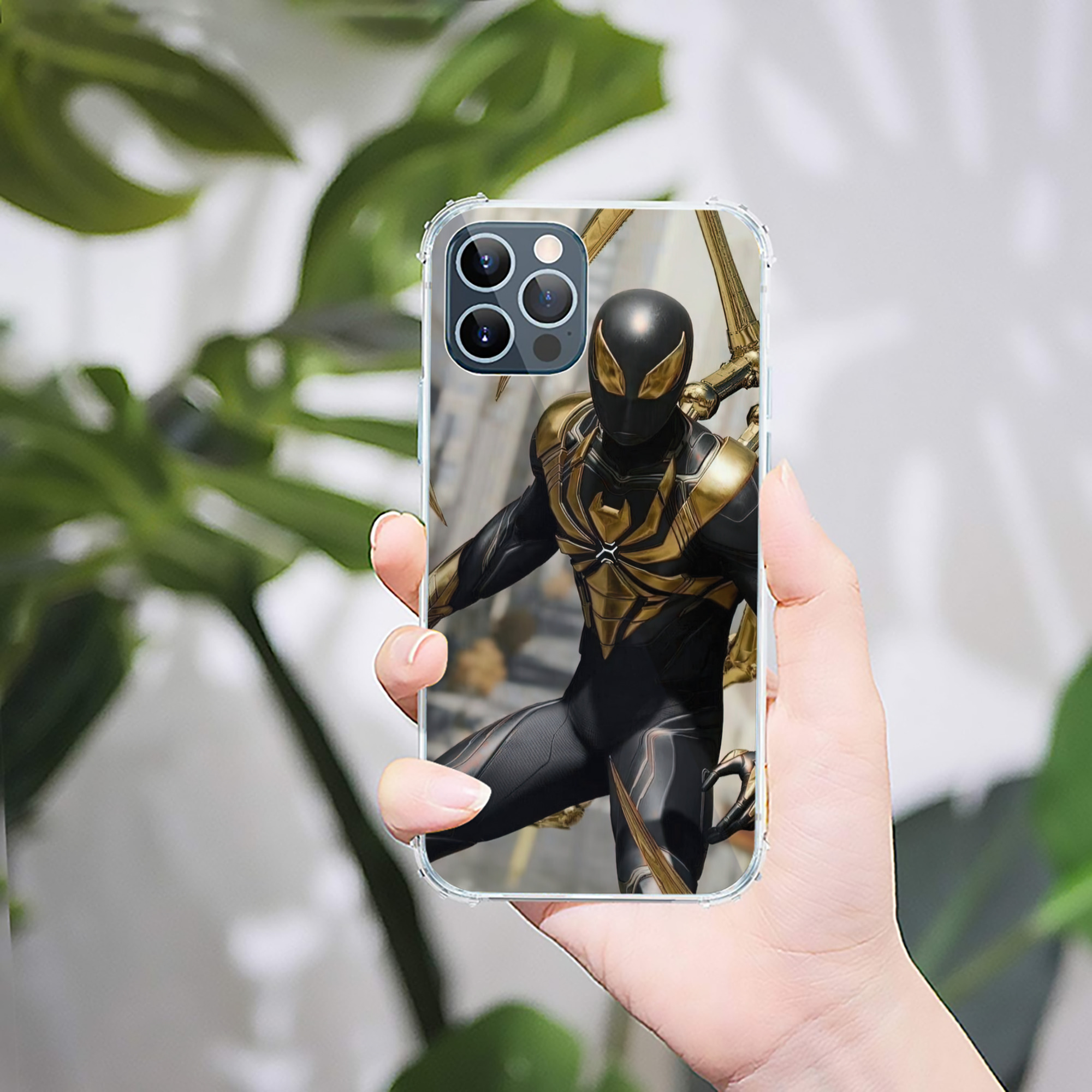 （画像用） Spider Man スパイダーマン 【iPhone 12シリーズ対応】透明スマホケース（クリアソフトケース）